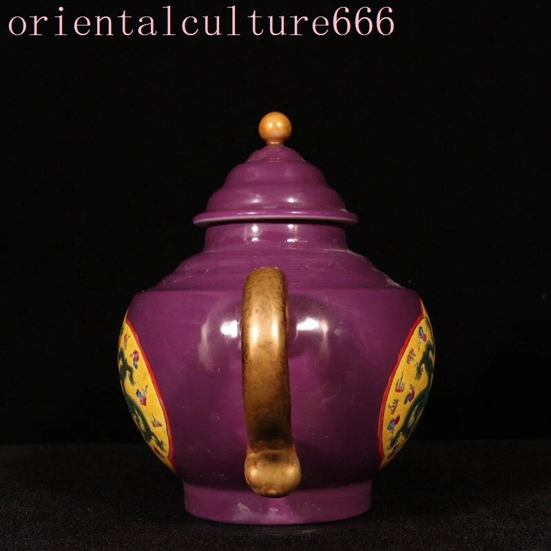China Dynasty cloisonne enamel porcelain gilt dragon Pattern Tea makers Tea Pot