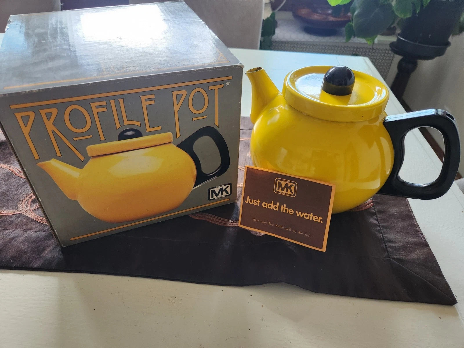 Vintage Yellow Tea Pot