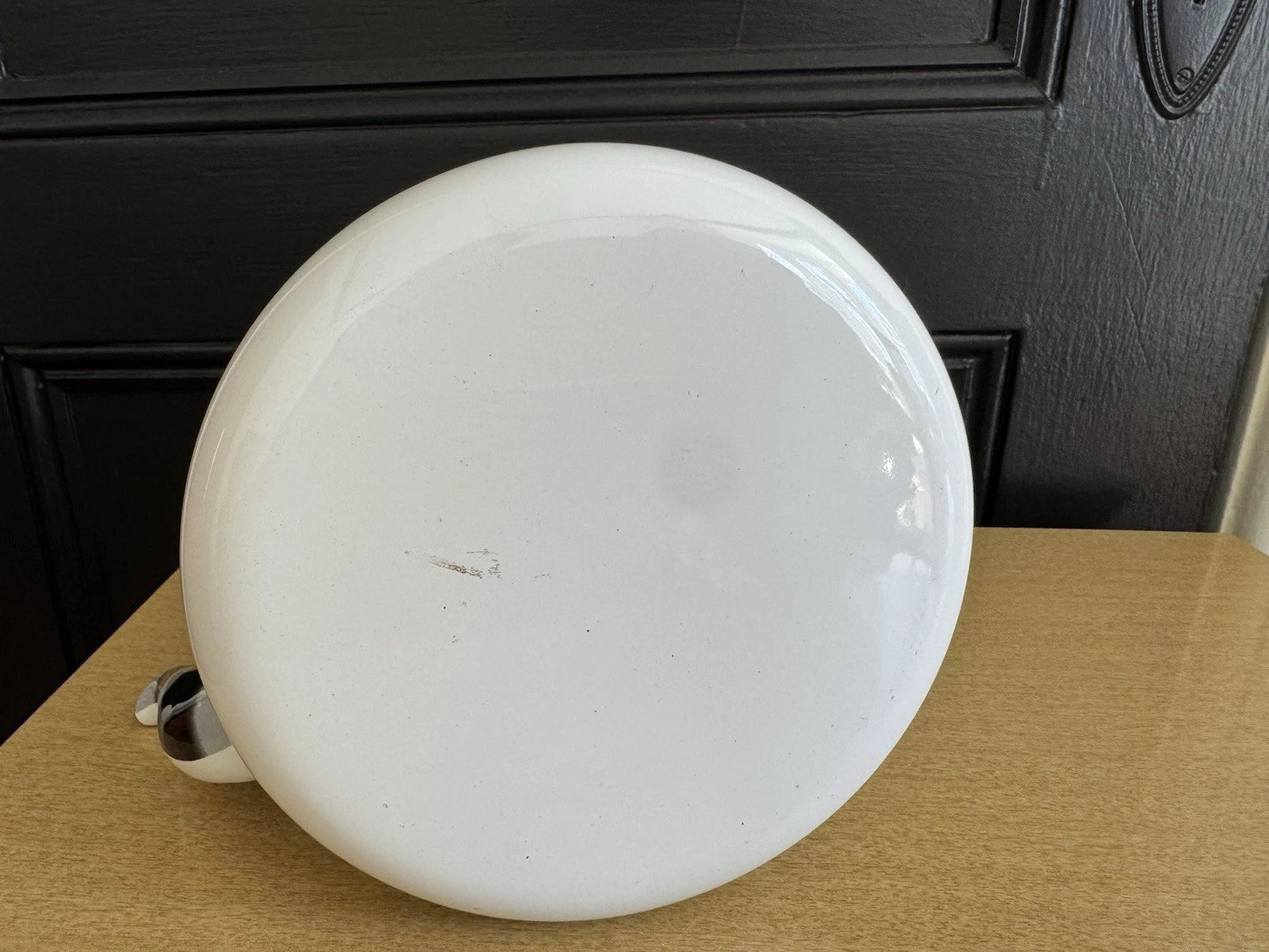 Vtg Martin Leman Cat Enamel Tea Kettle Pot Farmhouse Rustic Retro Bold Print