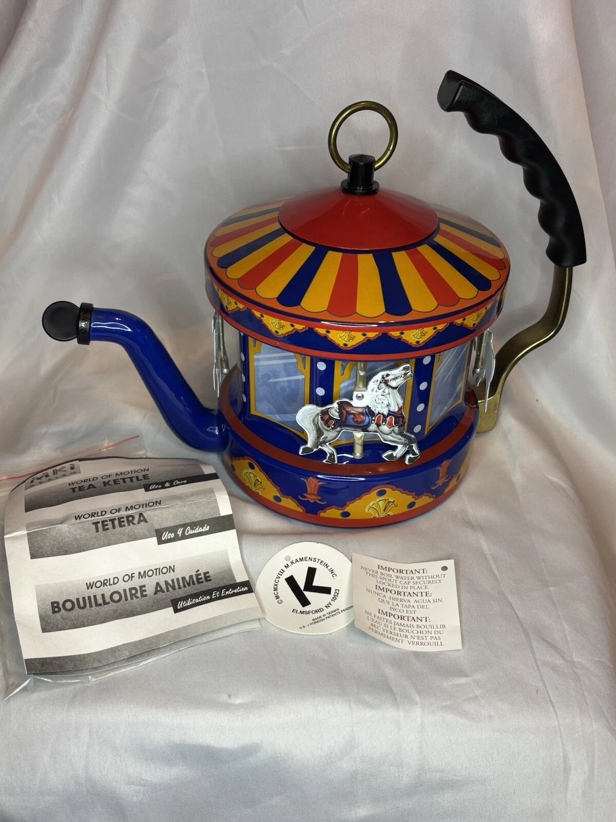 MKI Kamenstein World of Motion Teapot Carousel WITH SPOUT For Display/Parts only