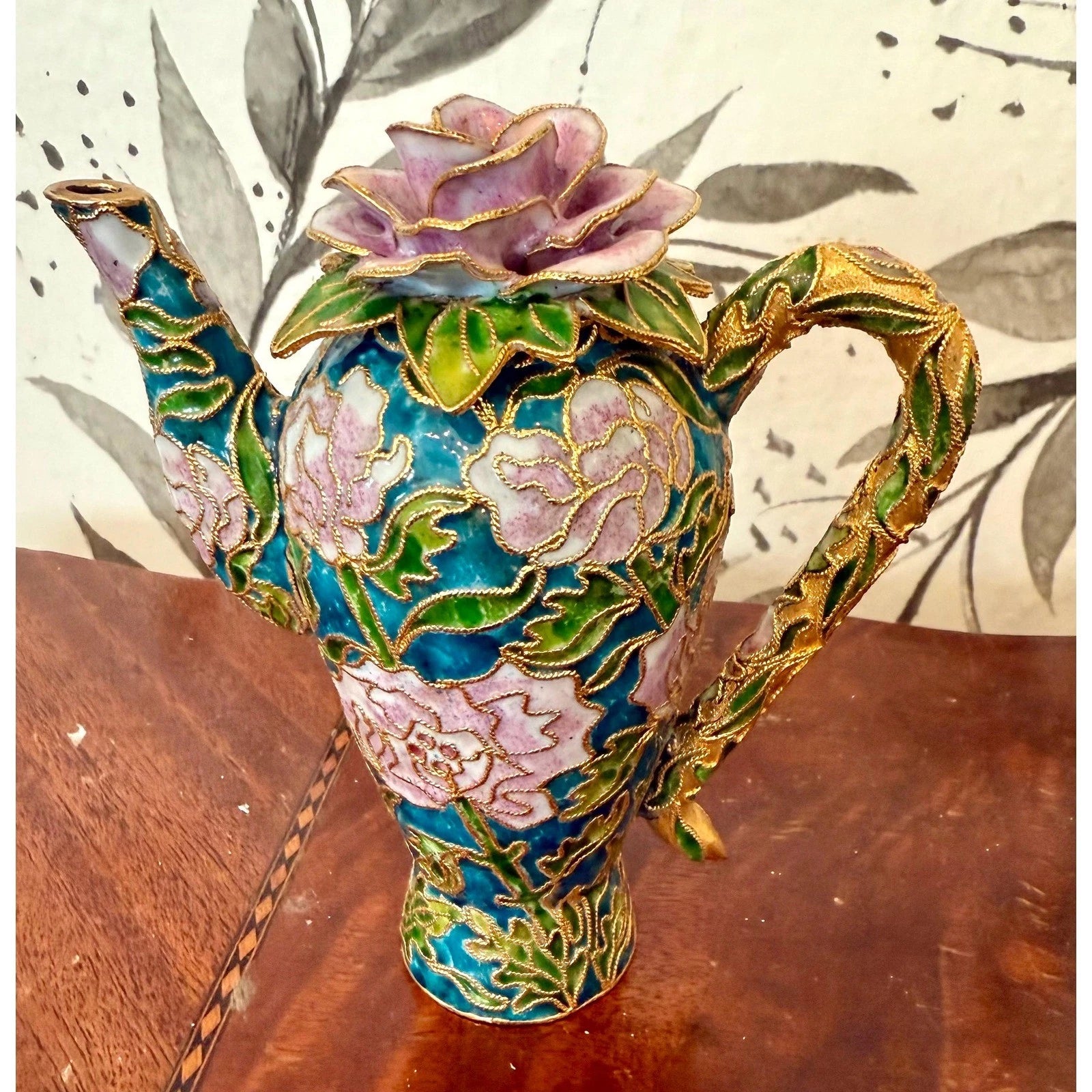 Cloisonne Miniature metal and enamel Teapot from Oriental Treasures