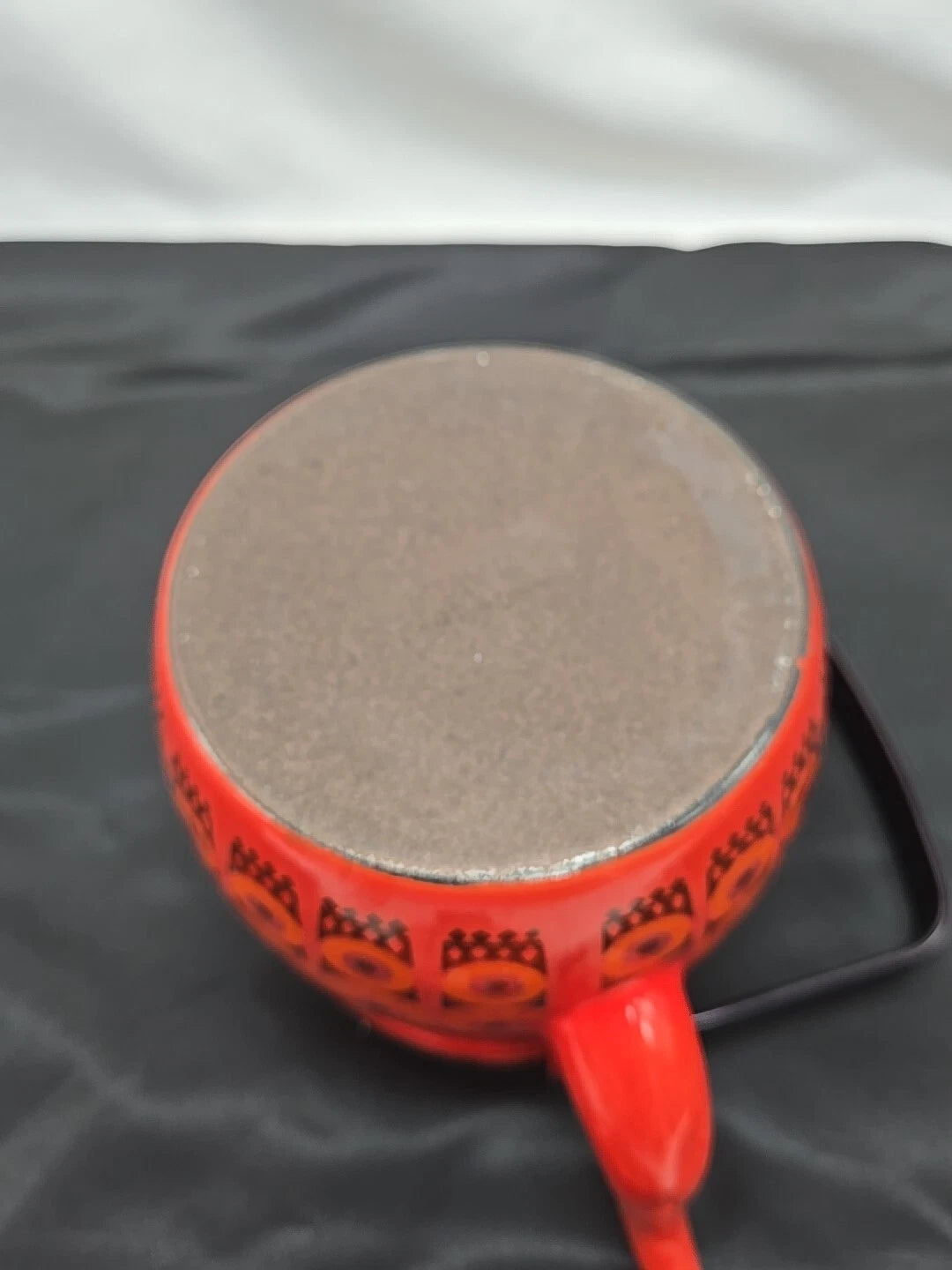 Vintage MCM Finel Kaj Franck Red Enamel Coffee Teapot Finland Retro Cast Iron