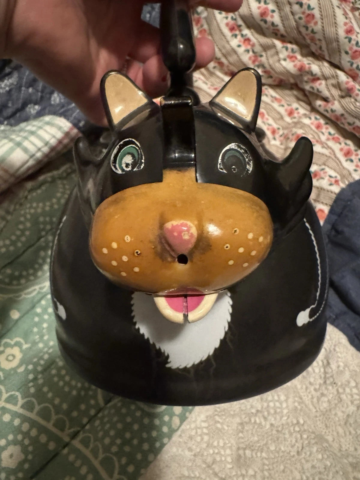 Vintage Rare MM Kamenstein Novelteas TeaCatty Cat Head Whistling Tea Pot