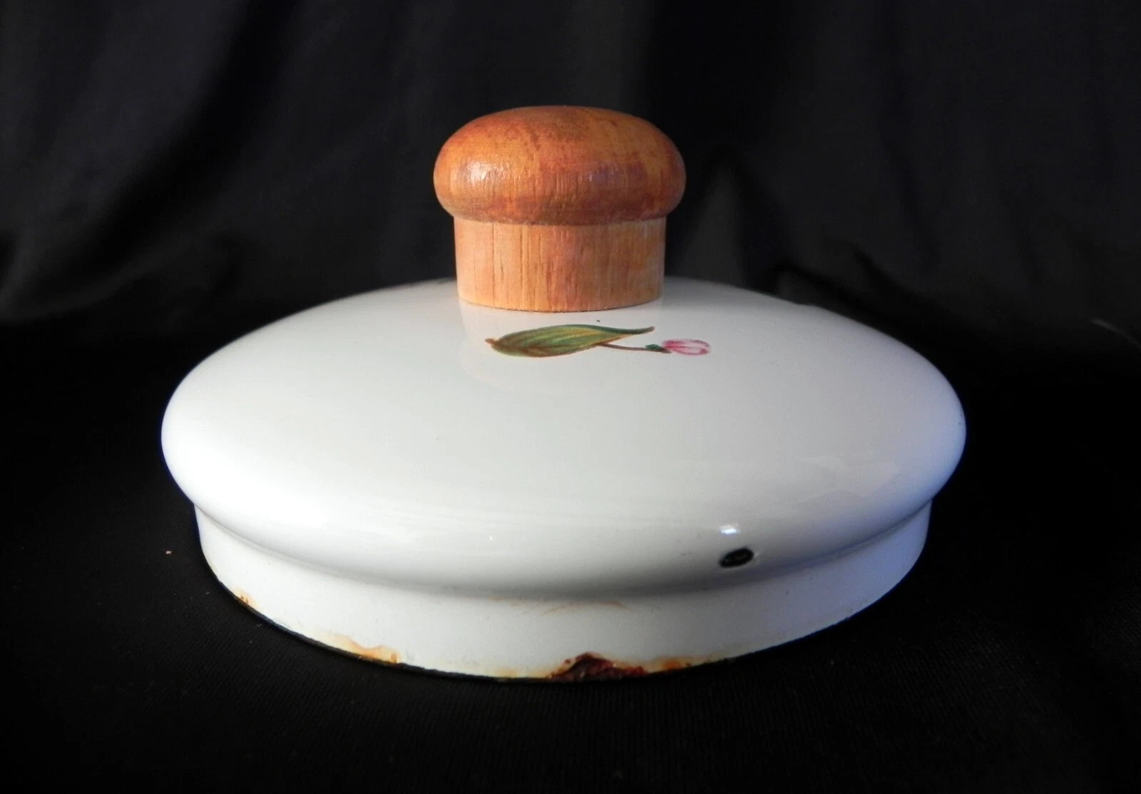 Vintage HIMARK Kitchen Concepts MALUS APPLES Enameled Tea Kettle Pot