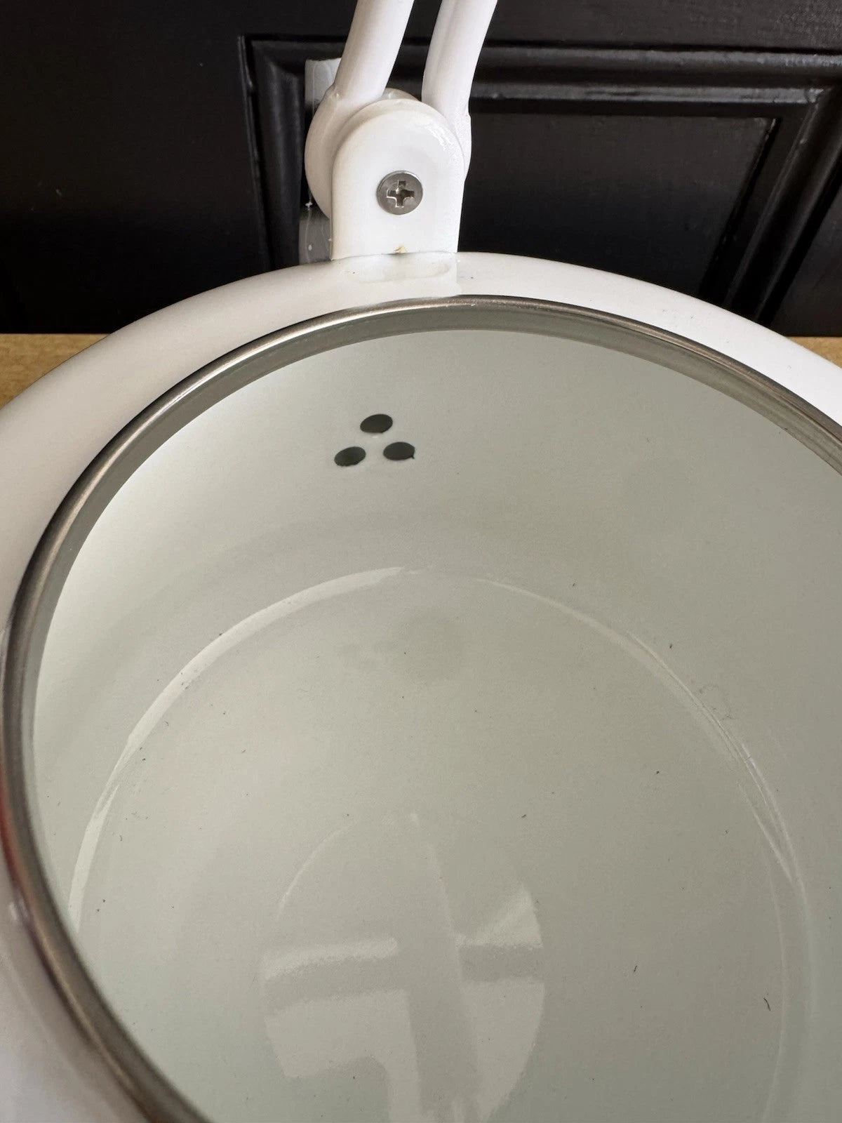 Vtg Martin Leman Cat Enamel Tea Kettle Pot Farmhouse Rustic Retro Bold Print