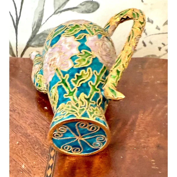 Cloisonne Miniature metal and enamel Teapot from Oriental Treasures