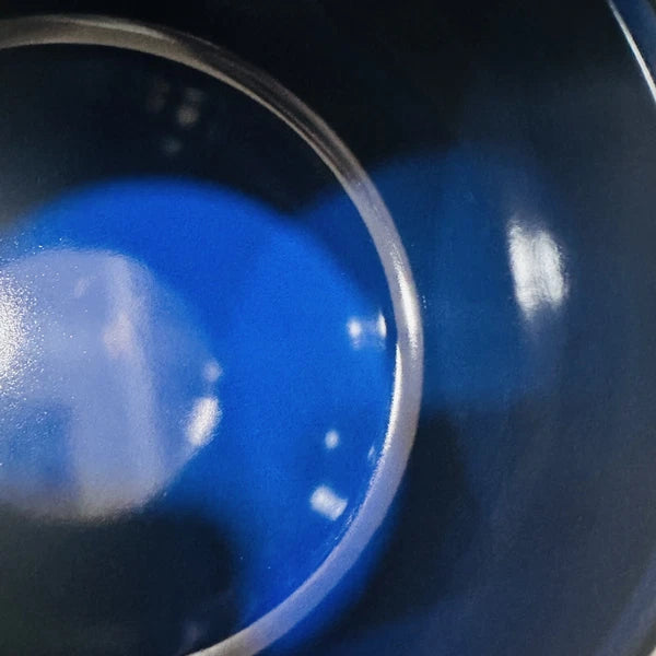 VINTAGE LENOX POPPIES ON BLUE METAL ENAMEL TEA POT KETTLE 8 CUP USA RARE