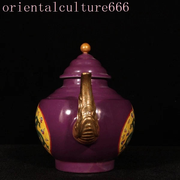 China Dynasty cloisonne enamel porcelain gilt dragon Pattern Tea makers Tea Pot