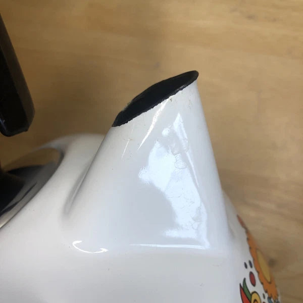 Vintage MCM Villeroy & Boch ACAPULCO Enamel Kettle Stove Top RETRO Teapot