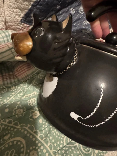 Vintage Rare MM Kamenstein Novelteas TeaCatty Cat Head Whistling Tea Pot