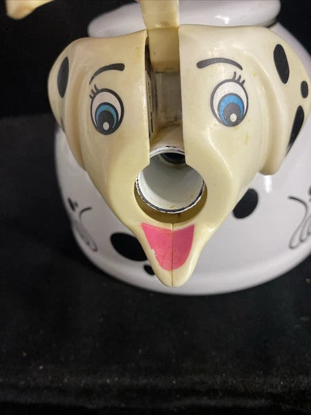 Whistle Teapot Kamenstein Dalmatian Dog Kettle Tea White 1980s Great Shape!