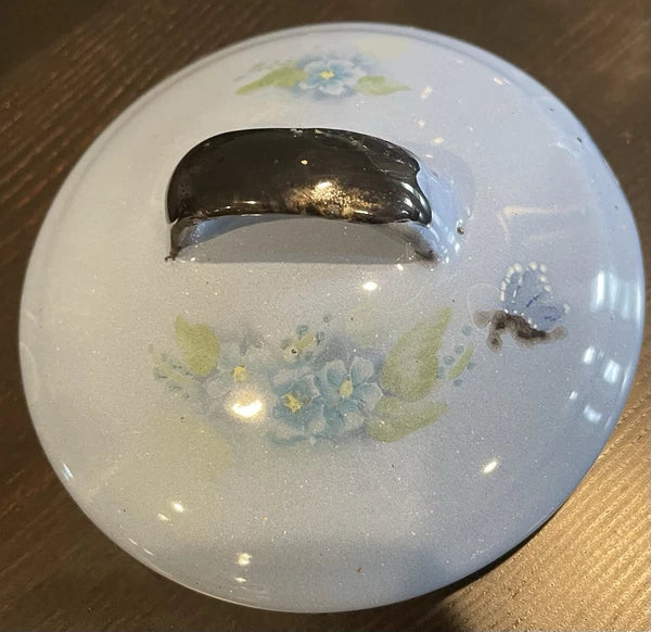 Tea Kettle Vintage Porcelain Butterfly