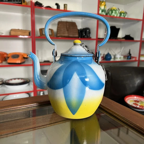 Ultra Rare Vintage Enamelware Enamel Yugoslavian Tea Pot المينا