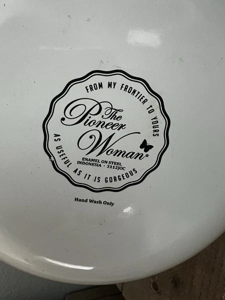 Pioneer Woman Floral Enamel Teapot Tea Kettle In White Cheerful Rose