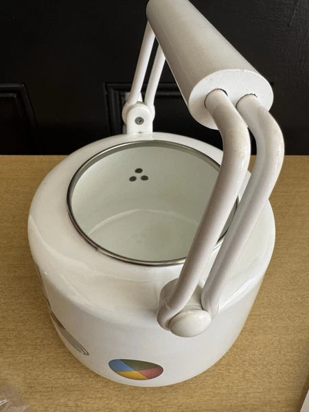 Vtg Martin Leman Cat Enamel Tea Kettle Pot Farmhouse Rustic Retro Bold Print