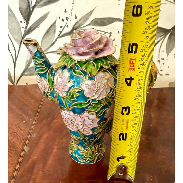 Cloisonne Miniature metal and enamel Teapot from Oriental Treasures