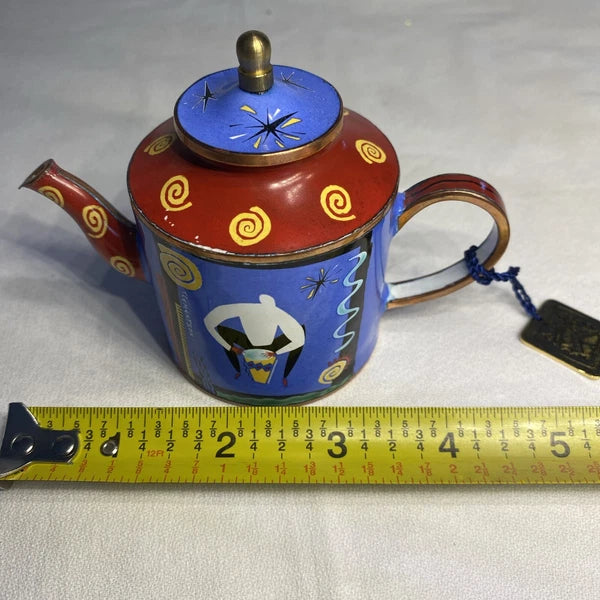 Charlotte Di Vita Bass Drummer Minature Teapot Enamel Numbered