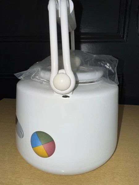 Vtg Martin Leman Cat Enamel Tea Kettle Pot Farmhouse Rustic Retro Bold Print