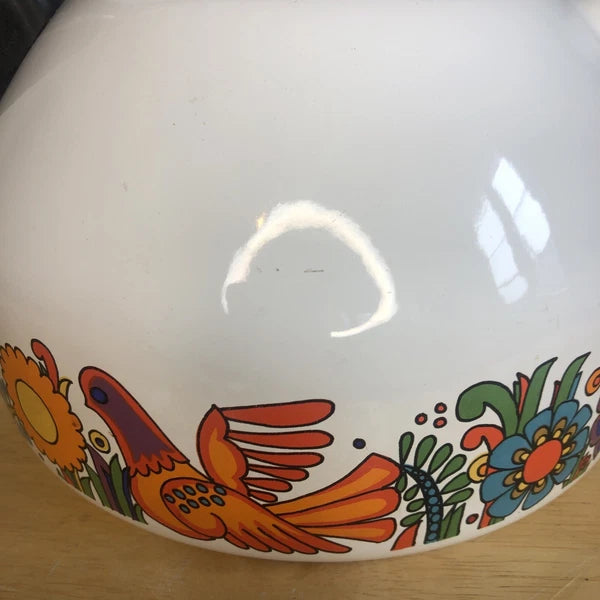 Vintage MCM Villeroy & Boch ACAPULCO Enamel Kettle Stove Top RETRO Teapot