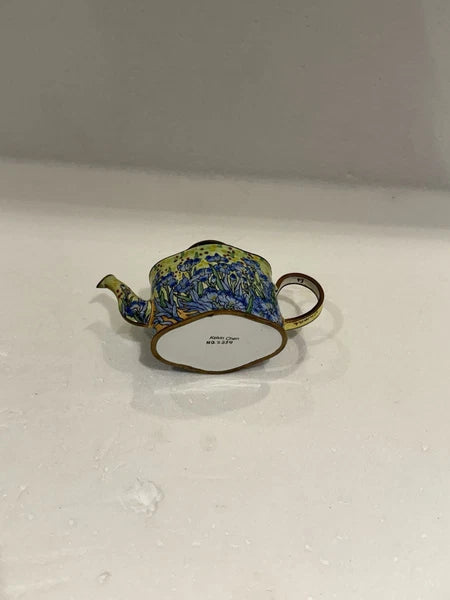 Miniature Teapot Enamel By Kevin Chen Vincent Van Gogh Irises