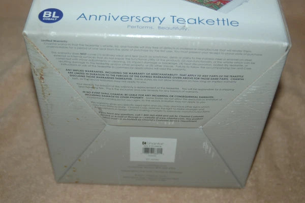 Chantal Enamel On Steel Whistling Teakettle Cobalt Navy Blue New in Open Box 2qt