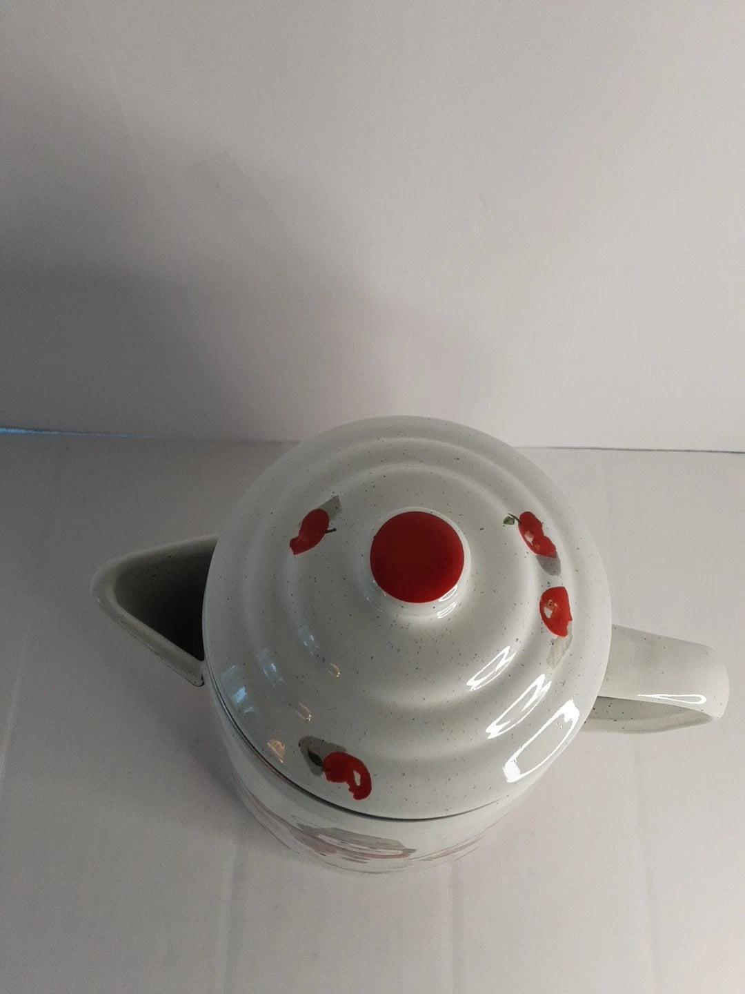 Enamelware Coffee Cocoa tea Pot Mitford Jan Karon Hallmark 8.5 " Tall  Holidays