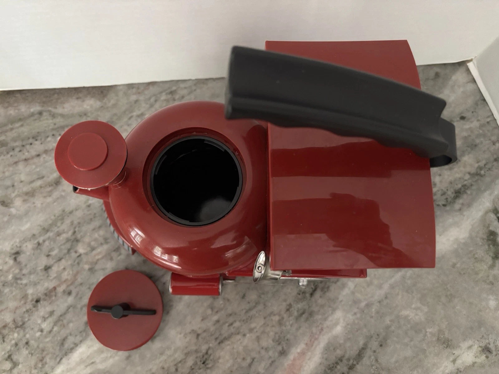 Vintage MKI Kamenstein Tea Kettle Pot World Of Motion Steam Engine Train 613 Red