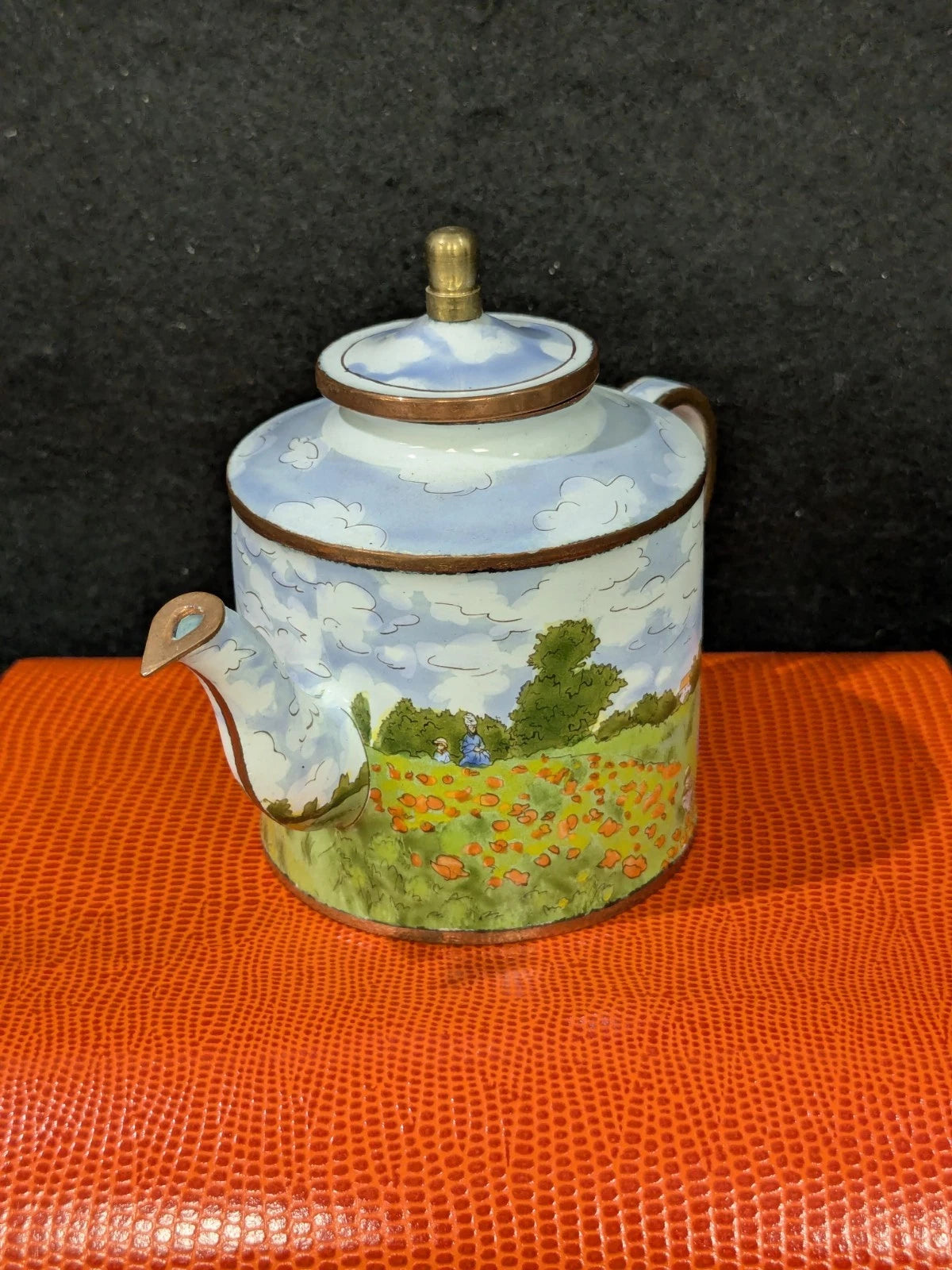Charlotte D.Vita Mini Teapot Monet Poppies #R593 NIB