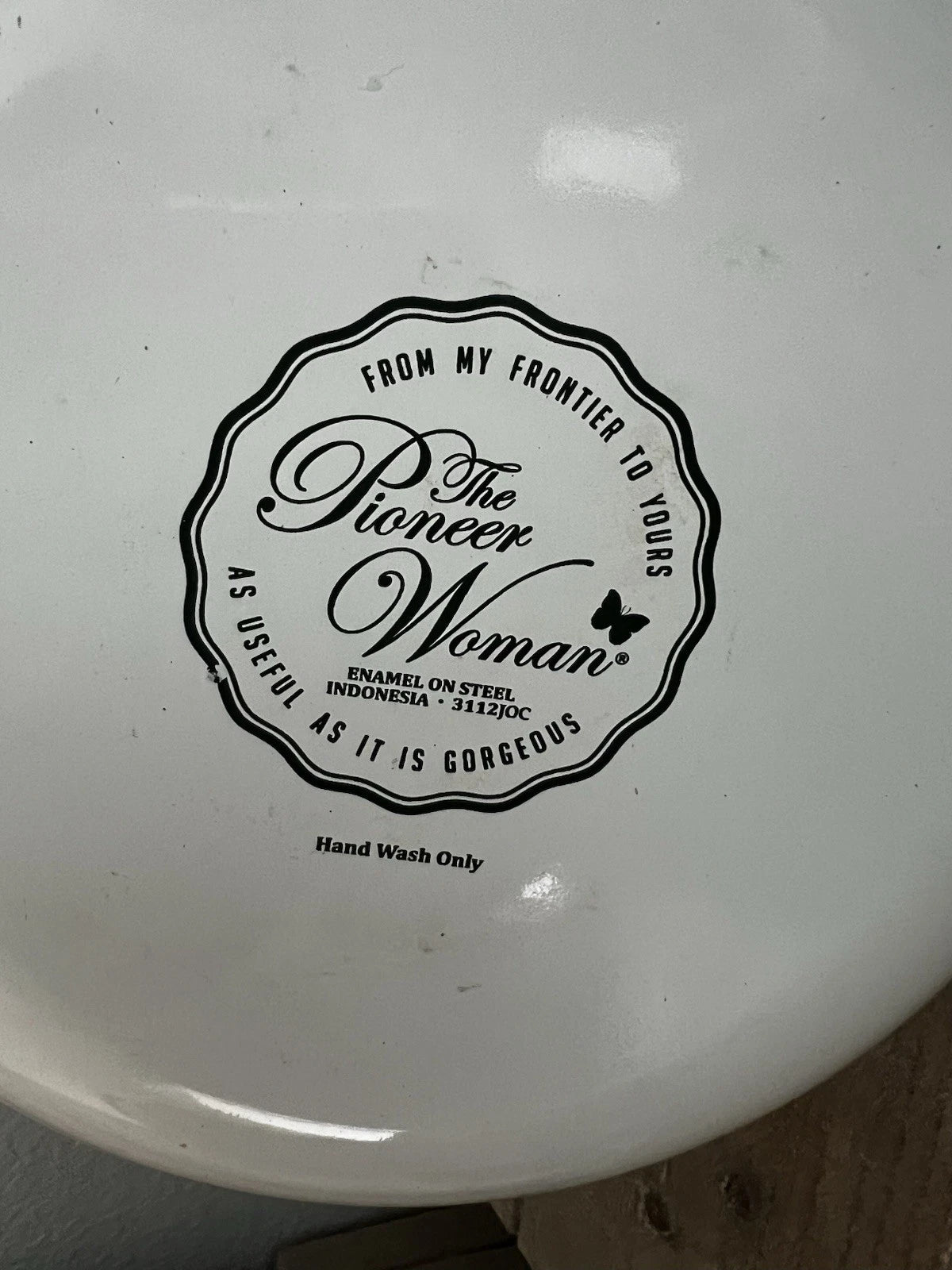 Pioneer Woman Floral Enamel Teapot Tea Kettle In White Cheerful Rose