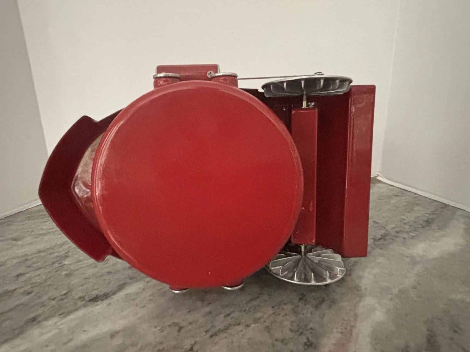 Vintage MKI Kamenstein Tea Kettle Pot World Of Motion Steam Engine Train 613 Red