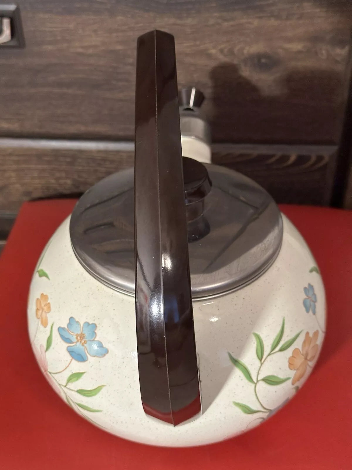 Vintage Large Teapot, Flowers,