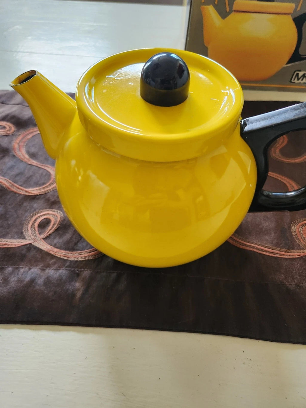 Vintage Yellow Tea Pot