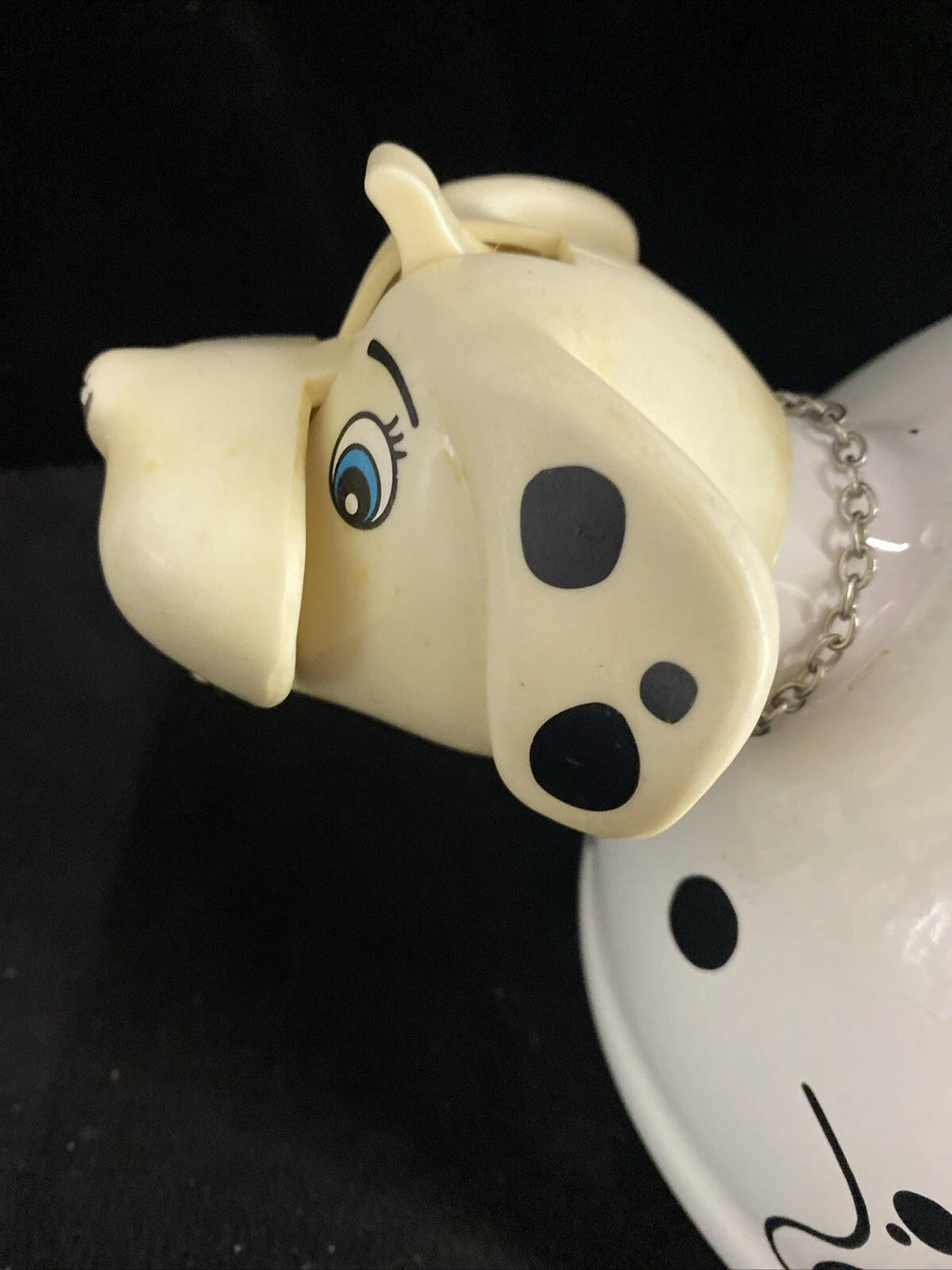 Whistle Teapot Kamenstein Dalmatian Dog Kettle Tea White 1980s Great Shape!