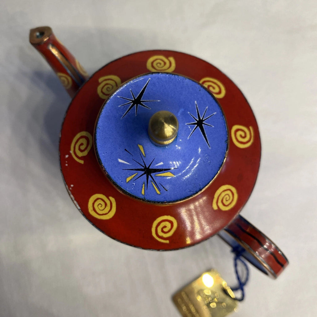Charlotte Di Vita Bass Drummer Minature Teapot Enamel Numbered