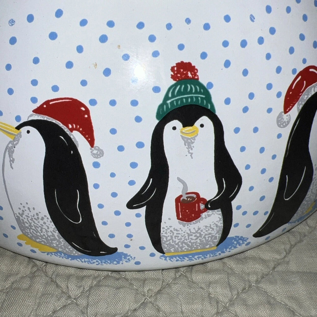 Polar Bear & Penguin 3 Qt Porcelain Enamel Roschko Teapot