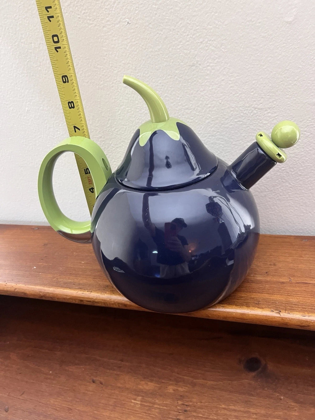 VTG Copco Eggplant Enamel  Tea Kettle,Teapot, Blue Green~Lid & Spout~ PRETTY!!