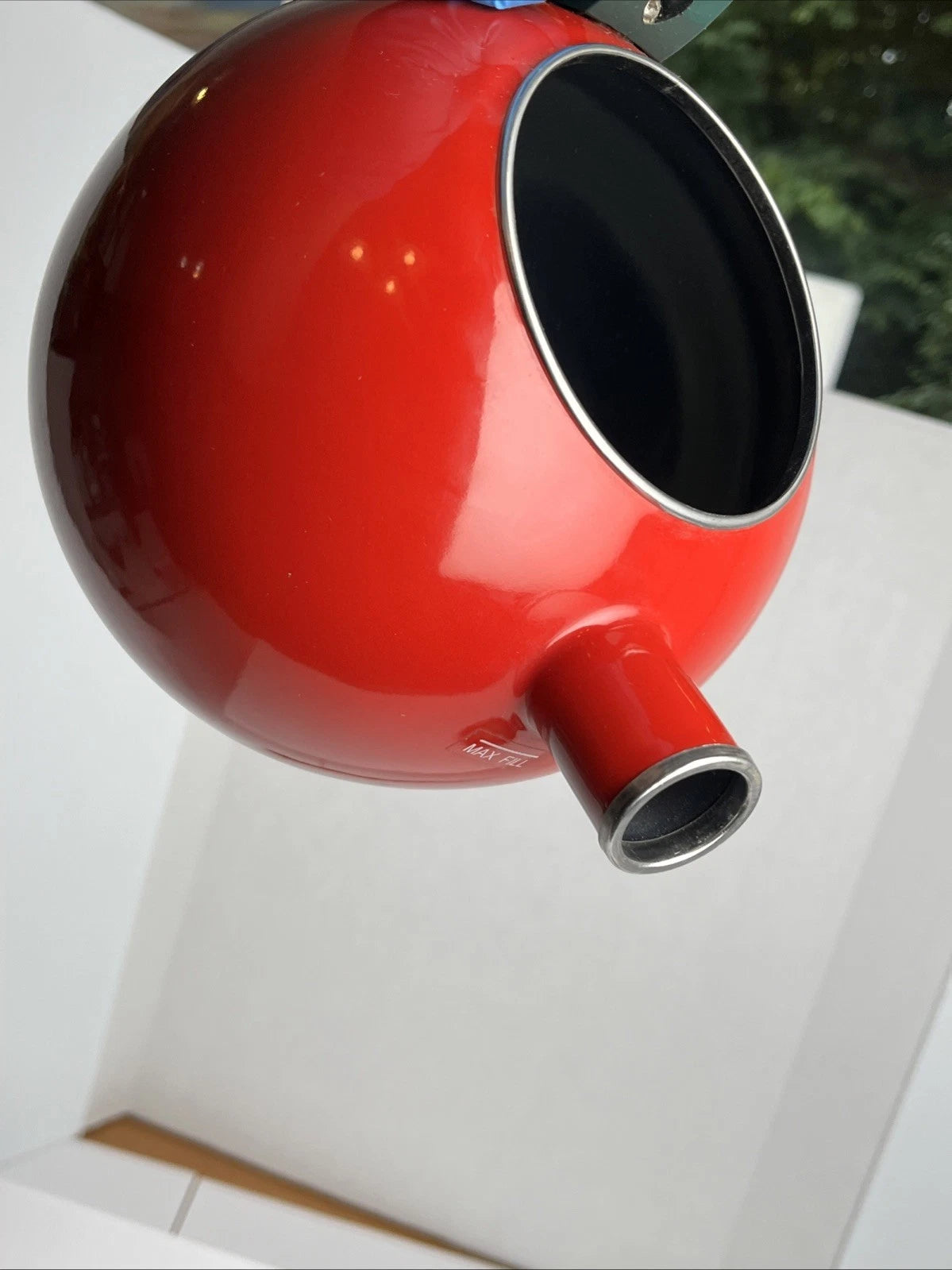 COPCO Red Apple Enamel Teapot Kettle Coffee Pot Kettle 2.5 Qt - Vintage