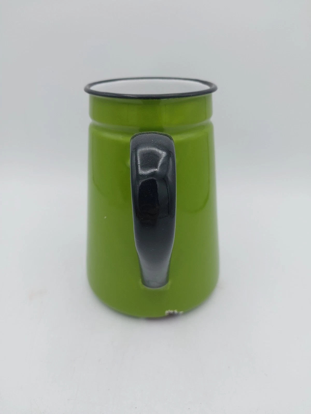 Vintage Mid Century Green Enamel Small Coffee pot with no lid