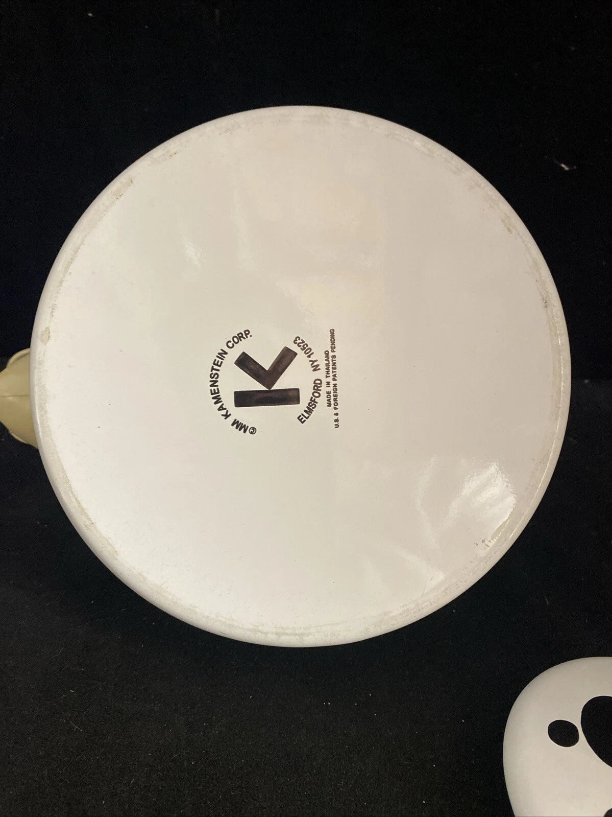 Whistle Teapot Kamenstein Dalmatian Dog Kettle Tea White 1980s Great Shape!