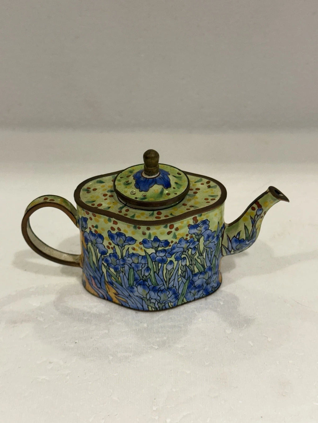 Miniature Teapot Enamel By Kevin Chen Vincent Van Gogh Irises