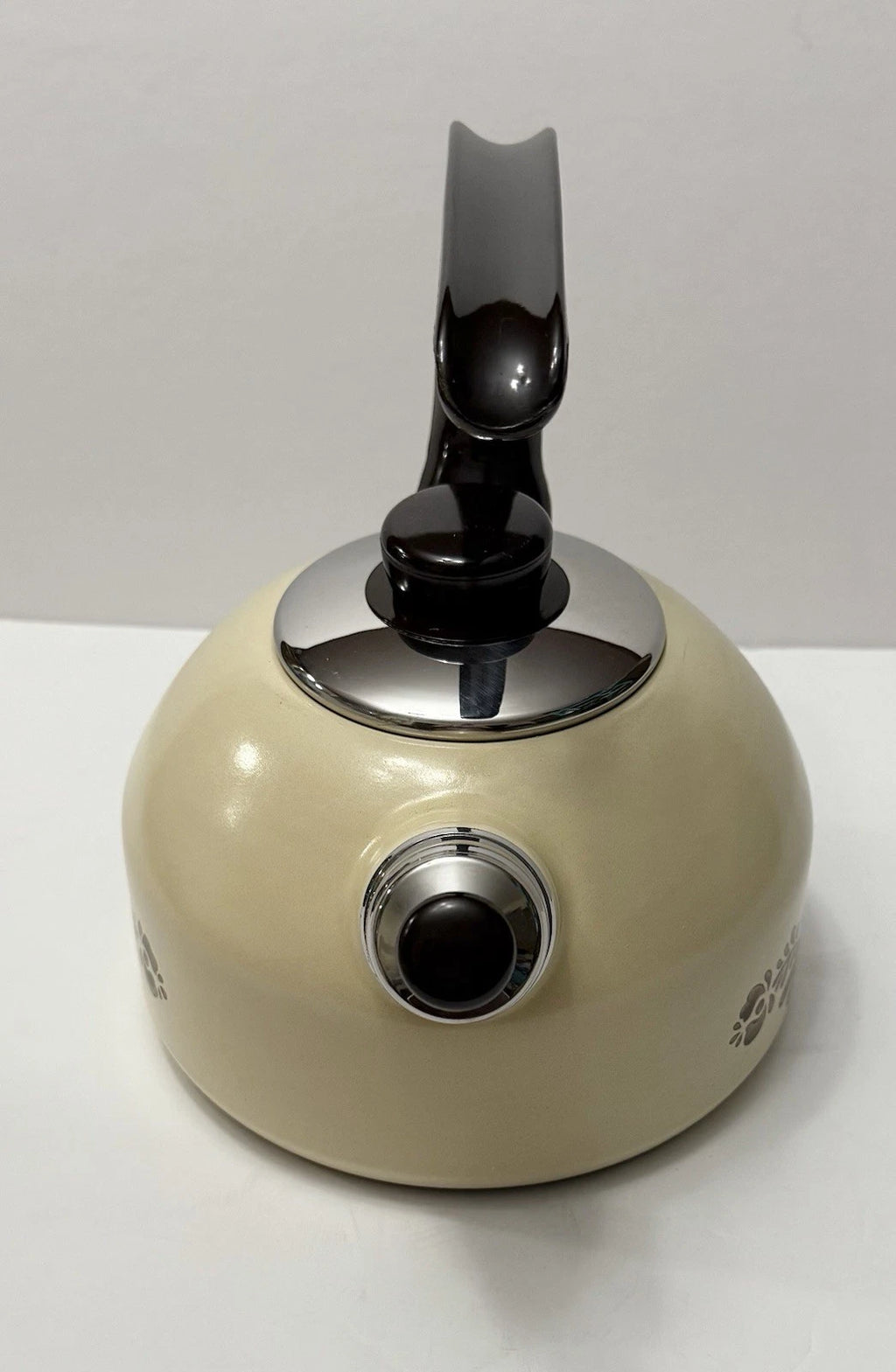 Vintage Pfaltzgraff Village Enamelware Whistling Tea Kettle MCM Tea Pot