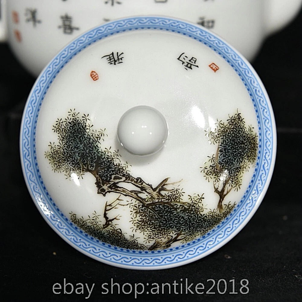 5.6" Old Chinese Yongzheng Enamel Porcelain Dynasty Child Play Tea Pot Kettle