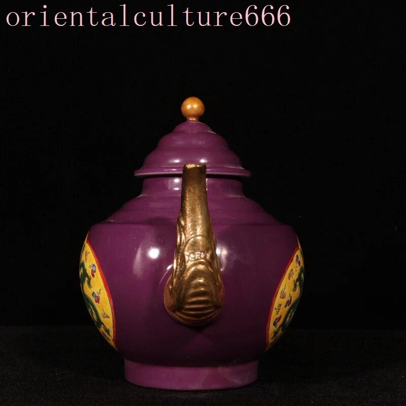 China Dynasty cloisonne enamel porcelain gilt dragon Pattern Tea makers Tea Pot