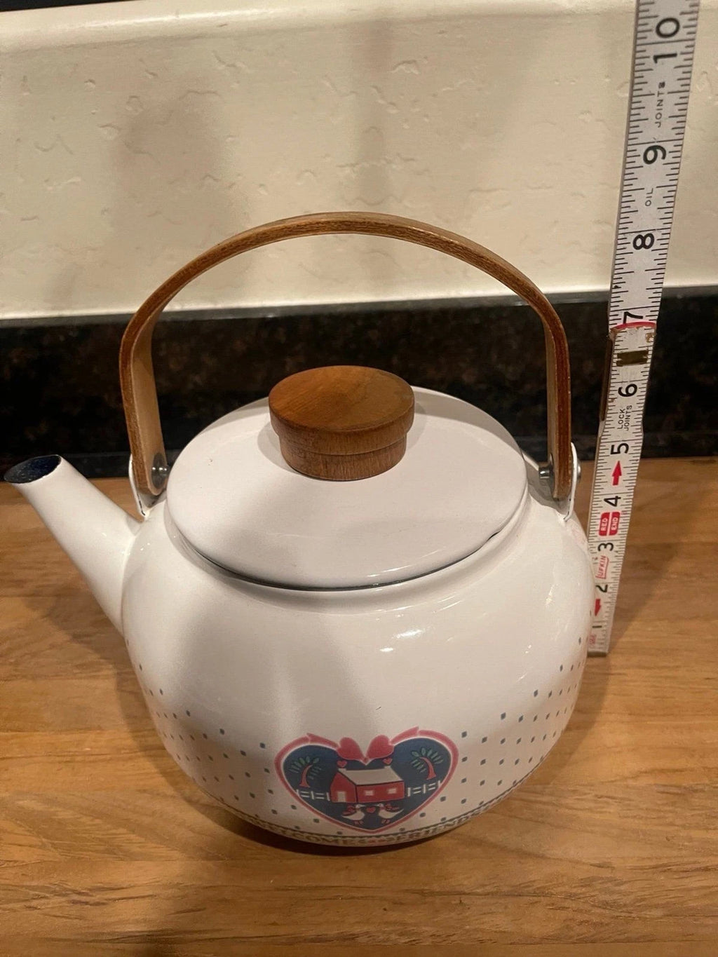 Baker Hart & Stuart Porcelain Enamelware kettle