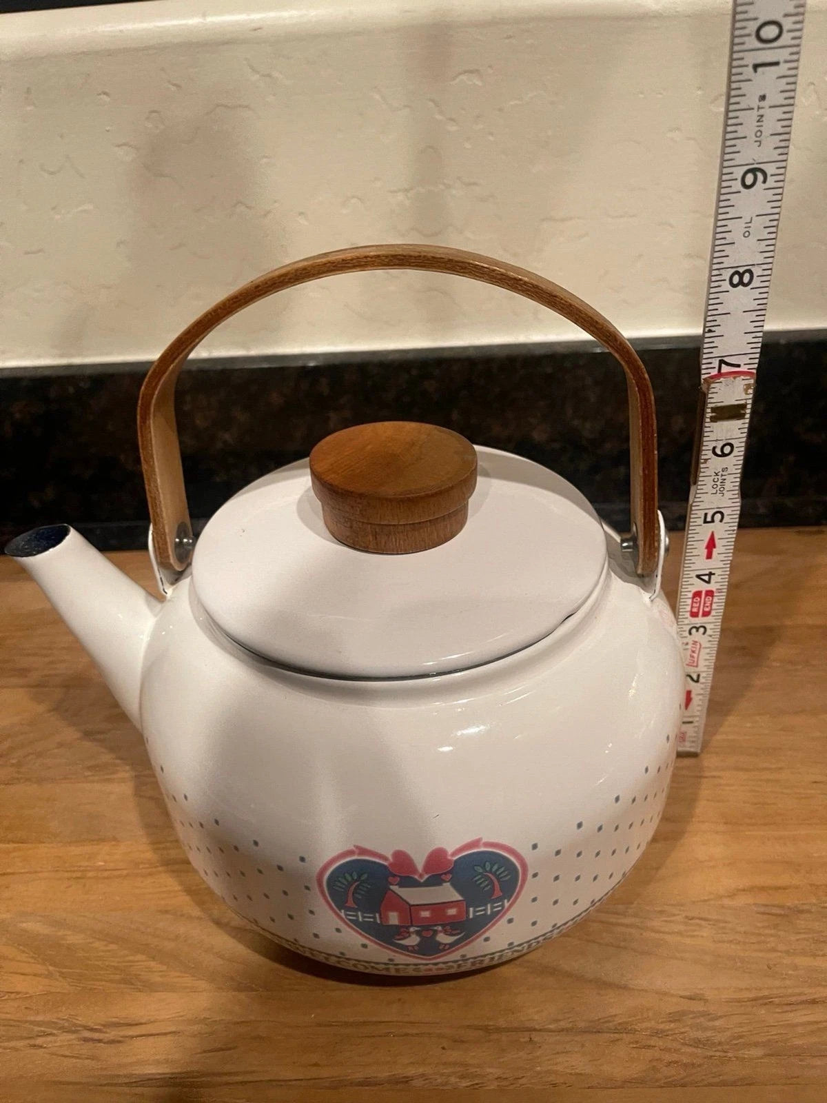Baker Hart & Stuart Porcelain Enamelware kettle