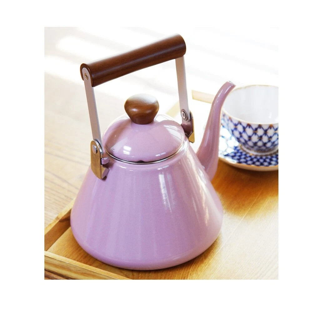 Kocaco Enamel on Steel Drip Tea Kettle Teapot Induction 1.7L/1.79 Quart,Purple