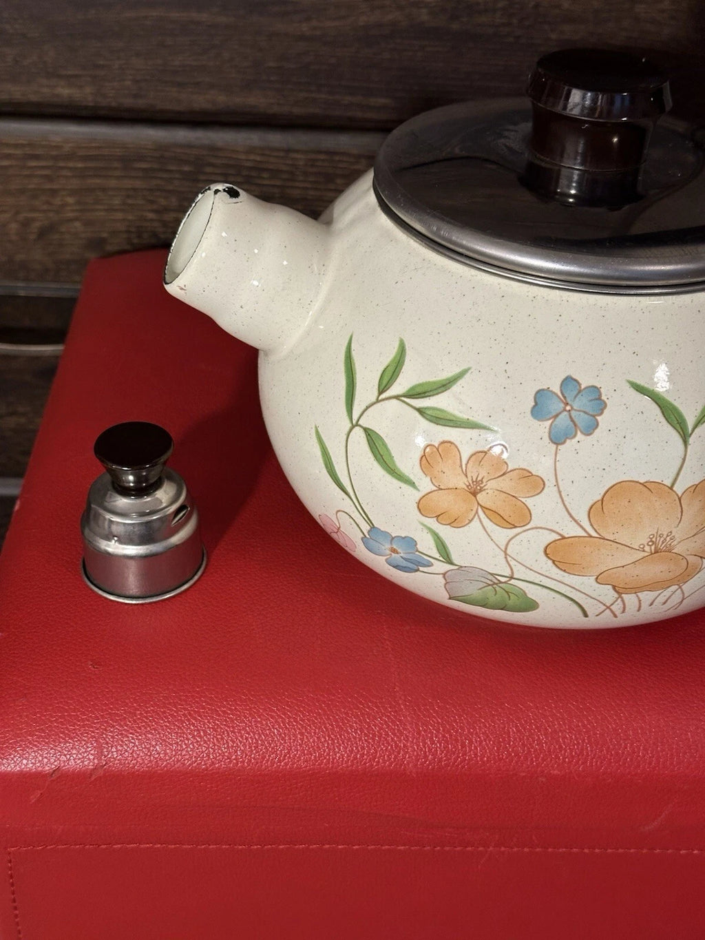 Vintage Large Teapot, Flowers,