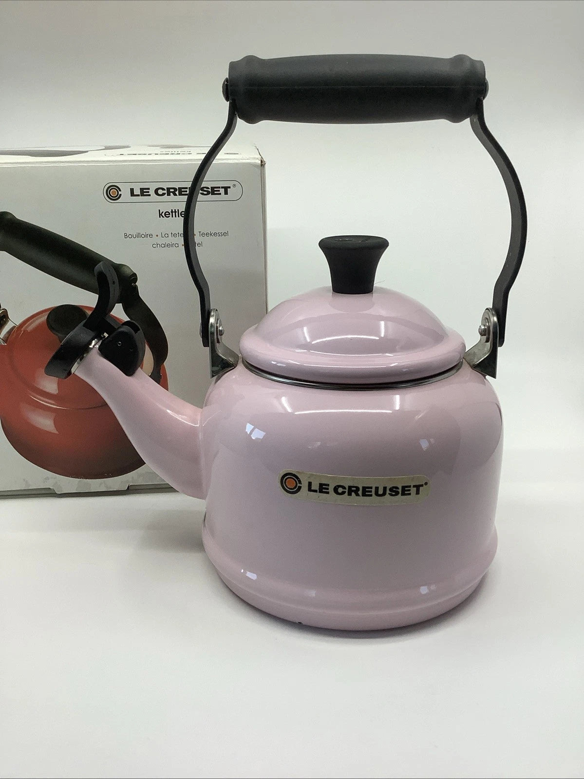 Le Creuset Pink Enamel Whistling Tea Kettle 1.25 Quart