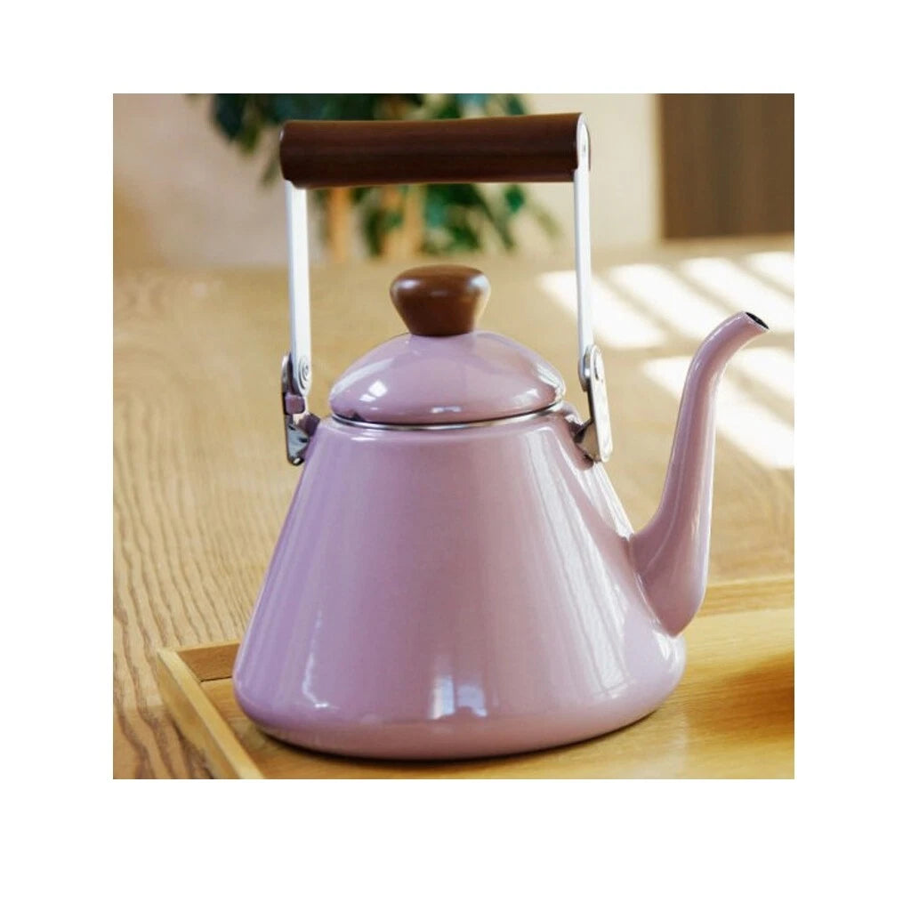 Kocaco Enamel on Steel Drip Tea Kettle Teapot Induction 1.7L/1.79 Quart,Purple