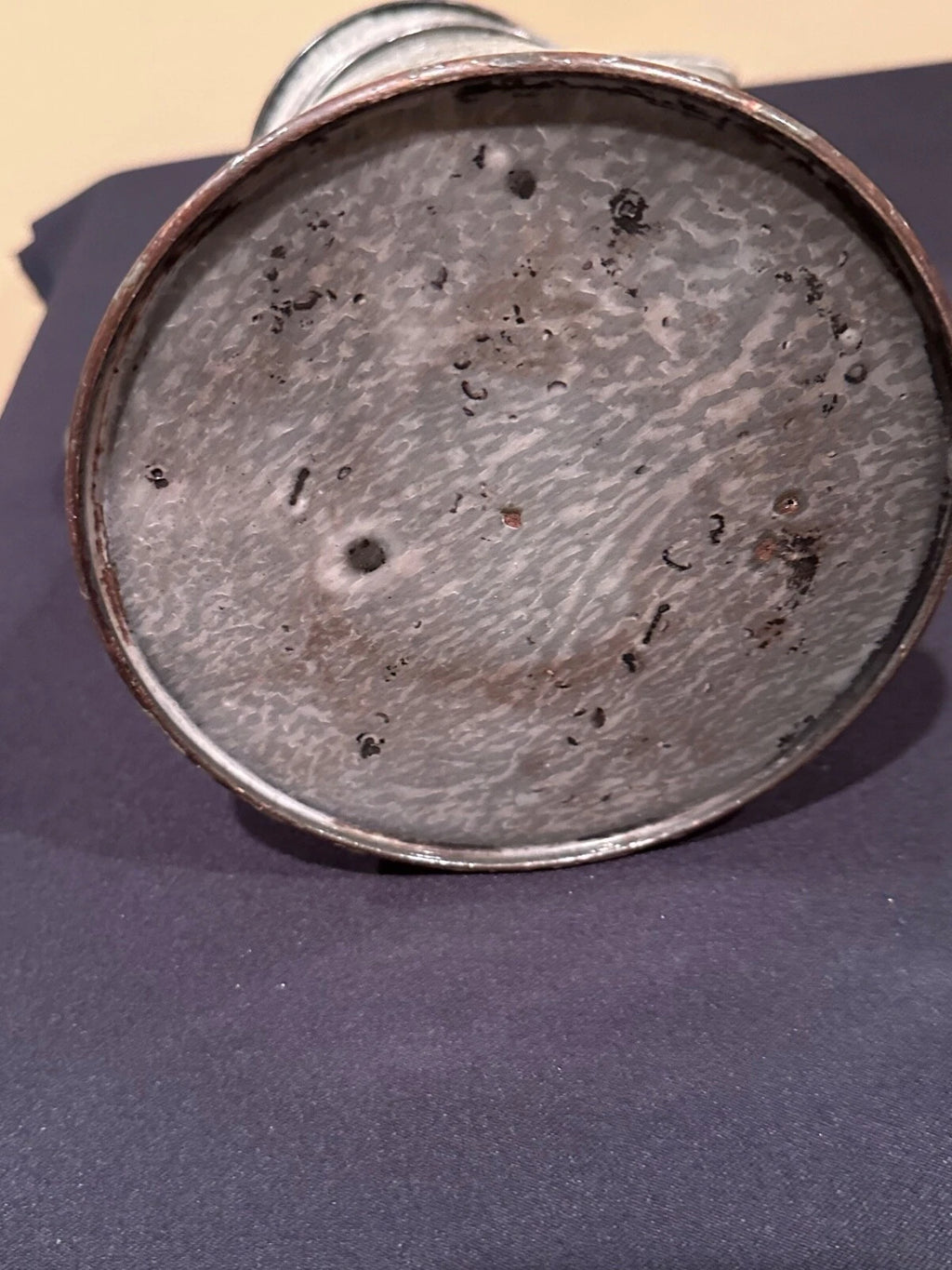 Vintage Gray Agateware Cowboy/Camping Teapot